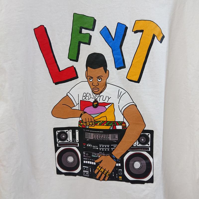 ラファイエット Lafayette Tシャツ 半袖 LFYT × RISA RADIO RAHEEM S/S TEE コラボ 半袖Tシャツ L ロゴ、文字 X キャラクター 白 / ホワイト / white メンズ USED 古着 中古 50118510