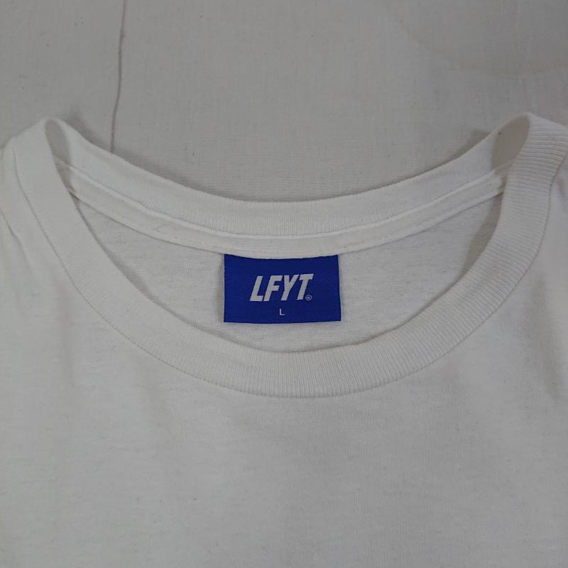 ラファイエット Lafayette Tシャツ 半袖 LFYT × RISA RADIO RAHEEM S/S TEE コラボ 半袖Tシャツ L ロゴ、文字 X キャラクター 白 / ホワイト / white メンズ USED 古着 中古 50118510