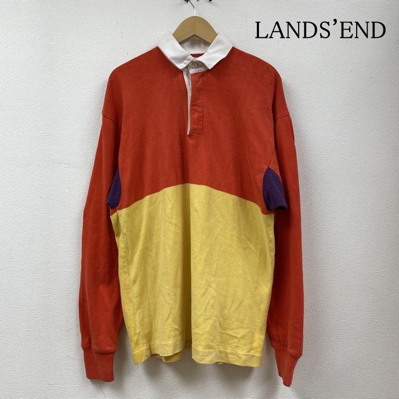 ランズエンド LANDS END ポロシャツ 長袖 90s USA製 ラガーシャツ ユニフォーム 長袖 ポロシャツ マルチカラー M 無地 マルチカラー / マルチカラー / multicolor メンズ USED 古着 中古 50118746