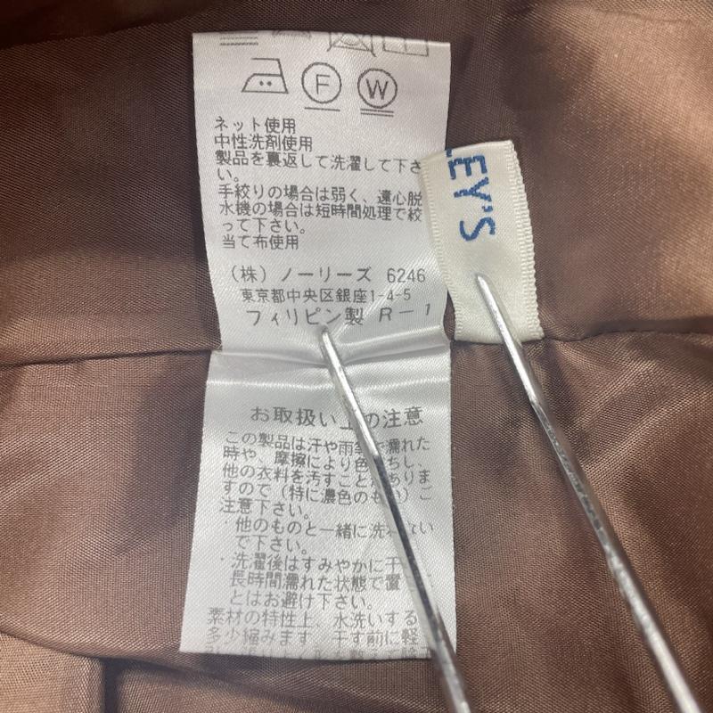 ノーリーズ NOLLEY S スカート ひざ丈スカート フロントドット 釦 ミディ タイト スカート 34 9-0035-6-06-009 34 無地 茶 / ブラウン / brown X 金 / ゴールド / gold color レディース USED 古着 中古 50118854