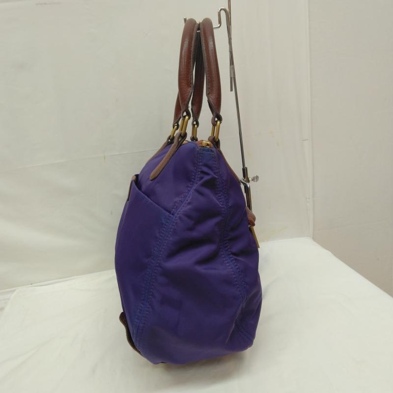 古着 USED ハンドバッグ ハンドバッグ JOOP! ヨープ ナイロン レザー ハンド バッグ - 茶 / ブラウン / brown X 紫 / パープル / purple レディース USED 古着 中古 50118977