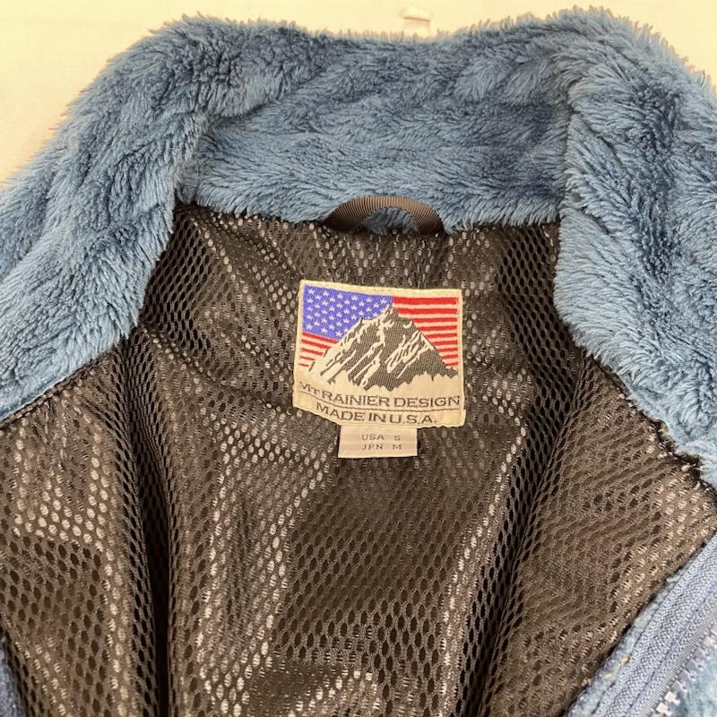 マウントレイニアデザイン Mt RAINIER DESIGN ベスト ベスト ボア フリース ベスト ナイロン 前開き フルジップアップ 切り替え 防寒 USA製 M ロゴ、文字 青 / ブルー / blue メンズ USED 古着 中古 50119053