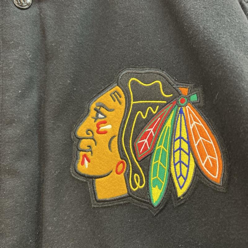 ジェーエイチデザイン J.H.DESIGN ジャケット、上着 ジャンパー、ブルゾン ジェフ ハミルトン リバーシブル スタジャン NHL シカゴ ブラックホークス XL 黒 / ブラック / black メンズ USED 古着 中古 50119060