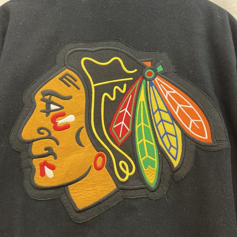 ジェーエイチデザイン J.H.DESIGN ジャケット、上着 ジャンパー、ブルゾン ジェフ ハミルトン リバーシブル スタジャン NHL シカゴ ブラックホークス XL 黒 / ブラック / black メンズ USED 古着 中古 50119060