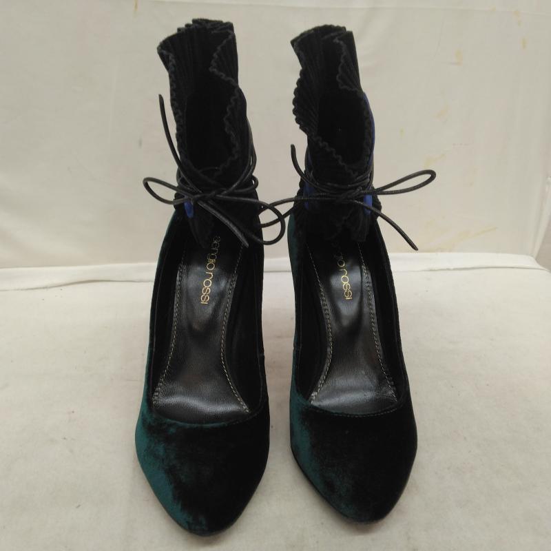 セルジオロッシ Sergio rossi パンプス パンプス ラッフルスティ ハイヒール パンプス 34 21.5cm 緑 / グリーン / green レディース USED 古着 中古 50119365