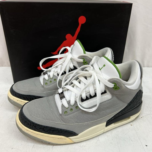 ナイキ NIKE スニーカー スニーカー エアジョーダン 3 レトロ クロロフィル AIR JORDAN 3 RETRO 136064-006 27.5cm 灰 / グレー / gray メンズ USED 古着 中古 50119427