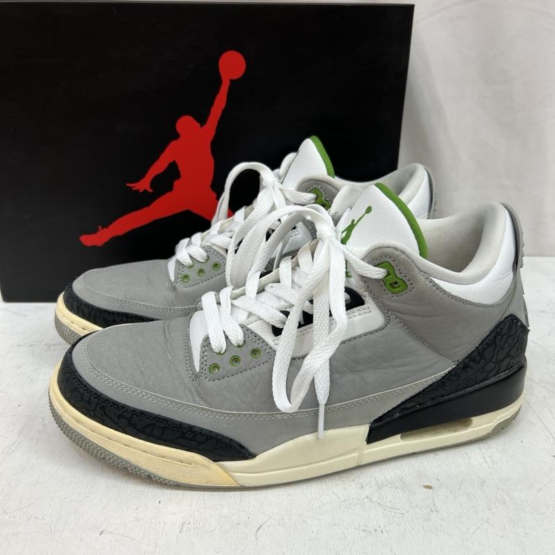 ナイキ NIKE スニーカー スニーカー エアジョーダン 3 レトロ クロロフィル AIR JORDAN 3 RETRO 136064-006 27.5cm 灰 / グレー / gray メンズ USED 古着 中古 50119427