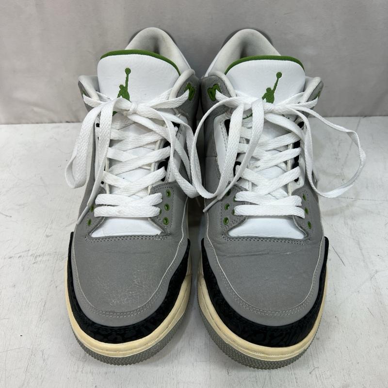 ナイキ NIKE スニーカー スニーカー エアジョーダン 3 レトロ クロロフィル AIR JORDAN 3 RETRO 136064-006 27.5cm 灰 / グレー / gray メンズ USED 古着 中古 50119427