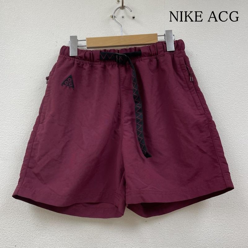 ナイキ エィシージー NIKE ACG パンツ ショートパンツ ナイロン ショート ショーツ ハーフパンツ ロゴ 刺繍 ウーブン DARK BEETROOT CU8892-638 XS ロゴ、文字 X 刺繍 えんじ / ワインレッド / dark red メンズ USED 古着 中古 50119596