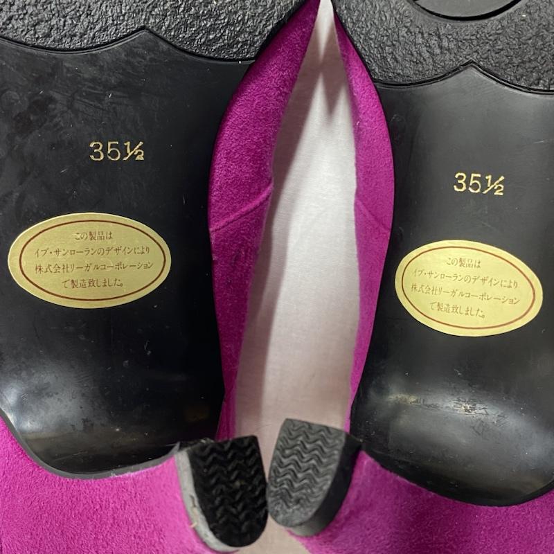 イヴサンローラン Yves Saint Laurent パンプス パンプス スエード ラインストーン 22.5cm 桃 / ピンク / pink レディース USED 古着 中古 50119667