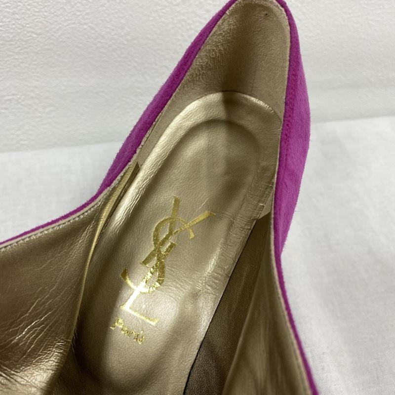 イヴサンローラン Yves Saint Laurent パンプス パンプス スエード ラインストーン 22.5cm 桃 / ピンク / pink レディース USED 古着 中古 50119667