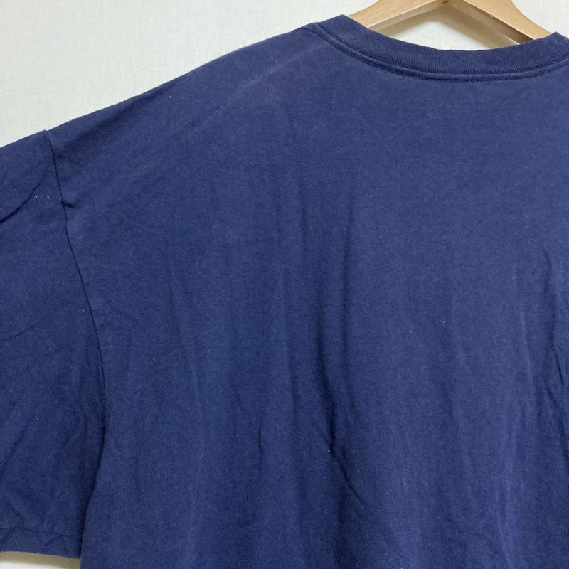 ＵＳフルギ US古着 Tシャツ 半袖 DELTA PRO WEIGHT / デルタ プロウエイト ラメプリント 半袖 クルーネック Tシャツ 2L プリント 紺 / ネイビー / navy メンズ USED 古着 中古 50119870