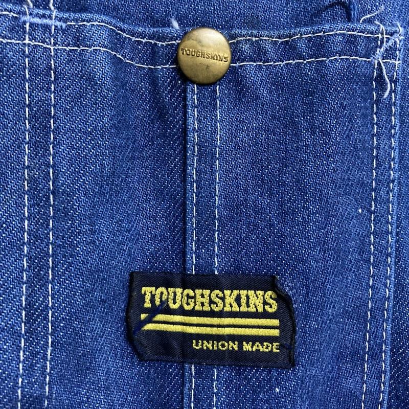 ＵＳフルギ US古着 サロペット・オーバーオール サロペット、オーバーオール TOUGHSKINS デニム オーバーオール ワンポイント X ロゴ、文字 青 / ブルー / blue メンズ USED 古着 中古 50119974