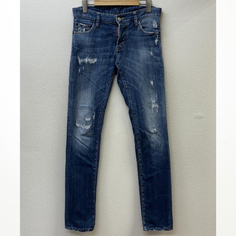 ディースクエアード2 DSQUARED2 ボトムス ボトムス S74LA0990 S30342 ダメージ加工 デニム ストレッチ スリム テーパード パンツ 44 インディゴ / インディゴ / Indigo メンズ USED 古着 中古 50119990
