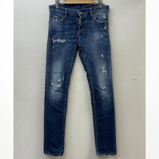 ディースクエアード2 DSQUARED2 ボトムス ボトムス S74LA0990 S30342 ダメージ加工 デニム ストレッチ スリム テーパード パンツ 44 インディゴ / インディゴ / Indigo メンズ USED 古着 中古 50119990