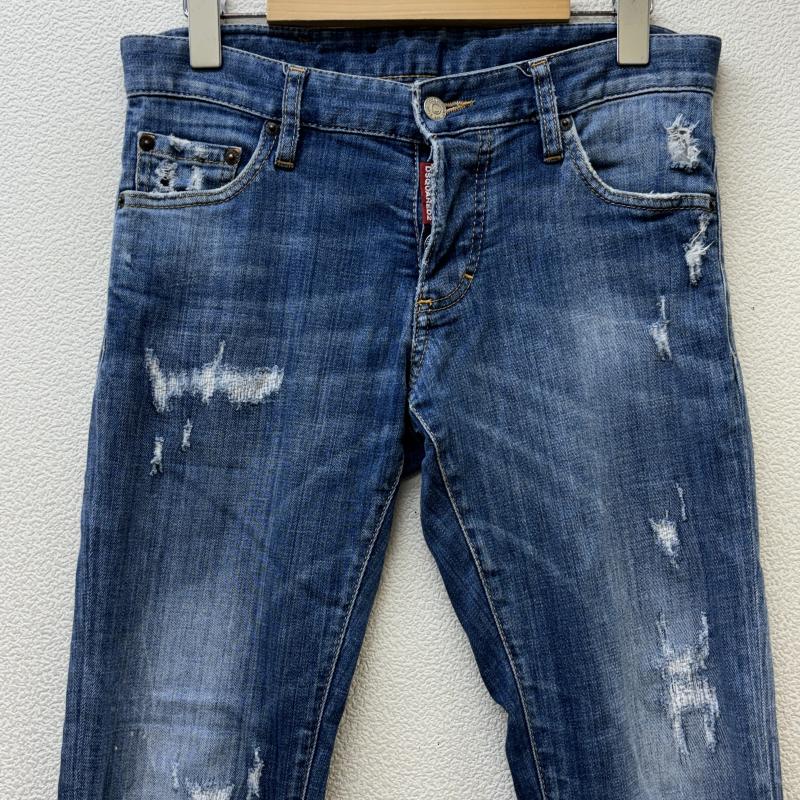 ディースクエアード2 DSQUARED2 ボトムス ボトムス S74LA0990 S30342 ダメージ加工 デニム ストレッチ スリム テーパード パンツ 44 インディゴ / インディゴ / Indigo メンズ USED 古着 中古 50119990