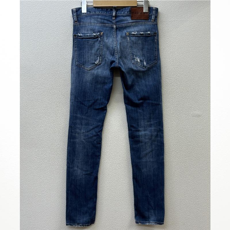 ディースクエアード2 DSQUARED2 ボトムス ボトムス S74LA0990 S30342 ダメージ加工 デニム ストレッチ スリム テーパード パンツ 44 インディゴ / インディゴ / Indigo メンズ USED 古着 中古 50119990