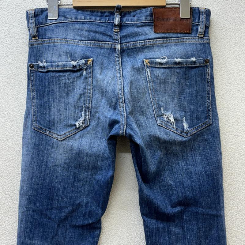 ディースクエアード2 DSQUARED2 ボトムス ボトムス S74LA0990 S30342 ダメージ加工 デニム ストレッチ スリム テーパード パンツ 44 インディゴ / インディゴ / Indigo メンズ USED 古着 中古 50119990