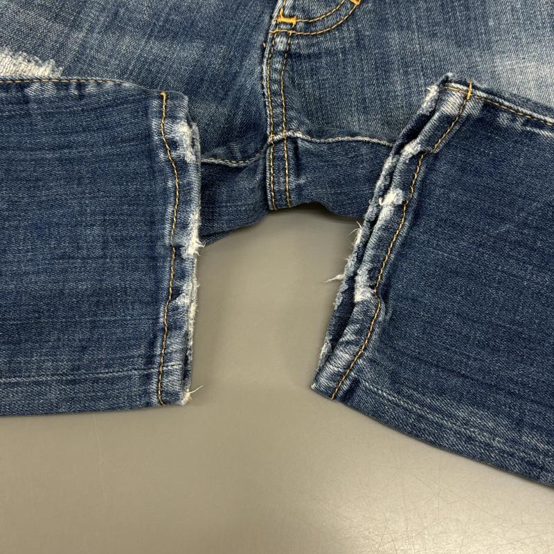 ディースクエアード2 DSQUARED2 ボトムス ボトムス S74LA0990 S30342 ダメージ加工 デニム ストレッチ スリム テーパード パンツ 44 インディゴ / インディゴ / Indigo メンズ USED 古着 中古 50119990