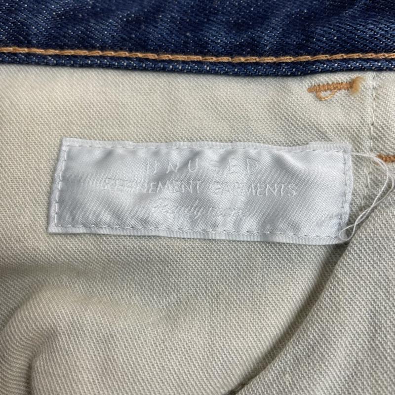 アンユーズド UNUSED パンツ デニム、ジーンズ 12OZ DENIM FIVE POCKETS PANTS TWO HOLE デニム パンツ ダメージ加工 0 ダメージ加工 インディゴ / インディゴ / Indigo メンズ USED 古着 中古 50120106