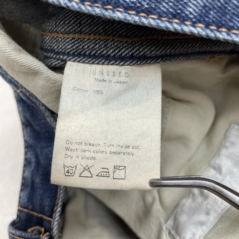 アンユーズド UNUSED パンツ デニム、ジーンズ 12OZ DENIM FIVE POCKETS PANTS TWO HOLE デニム パンツ ダメージ加工 0 ダメージ加工 インディゴ / インディゴ / Indigo メンズ USED 古着 中古 50120106