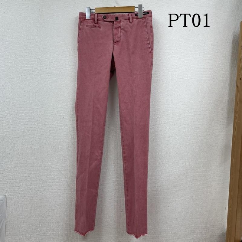 ピーティーゼロウーノ PT01 パンツ ワークパンツ、ペインターパンツ BEAMS F ジャガード コットン スラックス ストレッチ スーパースリム パンツ ピンク 42 無地 桃 / ピンク / pink メンズ USED 古着 中古 50120293