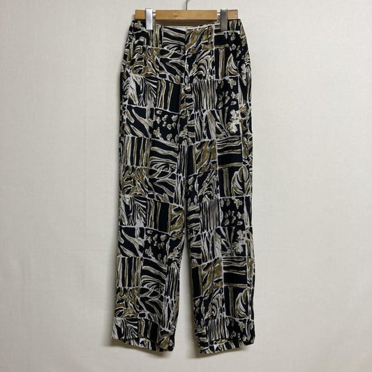 トゥデイフル TODAYFUL ボトムス ボトムス TODAYFUL パッチワークパターントラウザーズ ワイドパンツ 12120706 36 総柄 黒 / ブラック / black レディース USED 古着 中古 50120440