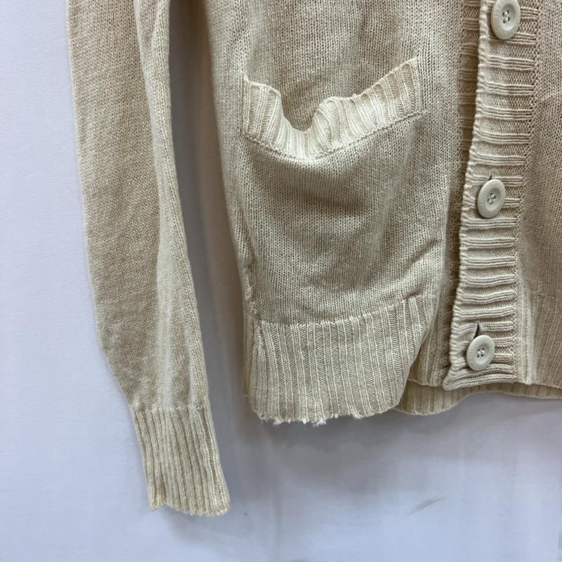 ヒステリックグラマー HYSTERIC GLAMOUR カーディガン 長袖 ワッペン チェーン刺繍 ウール ニット カーディガン S 白 / ホワイト / white メンズ USED 古着 中古 50120457