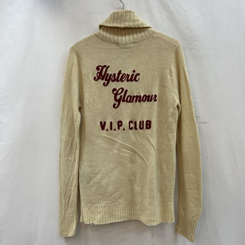 ヒステリックグラマー HYSTERIC GLAMOUR カーディガン 長袖 ワッペン チェーン刺繍 ウール ニット カーディガン S 白 / ホワイト / white メンズ USED 古着 中古 50120457
