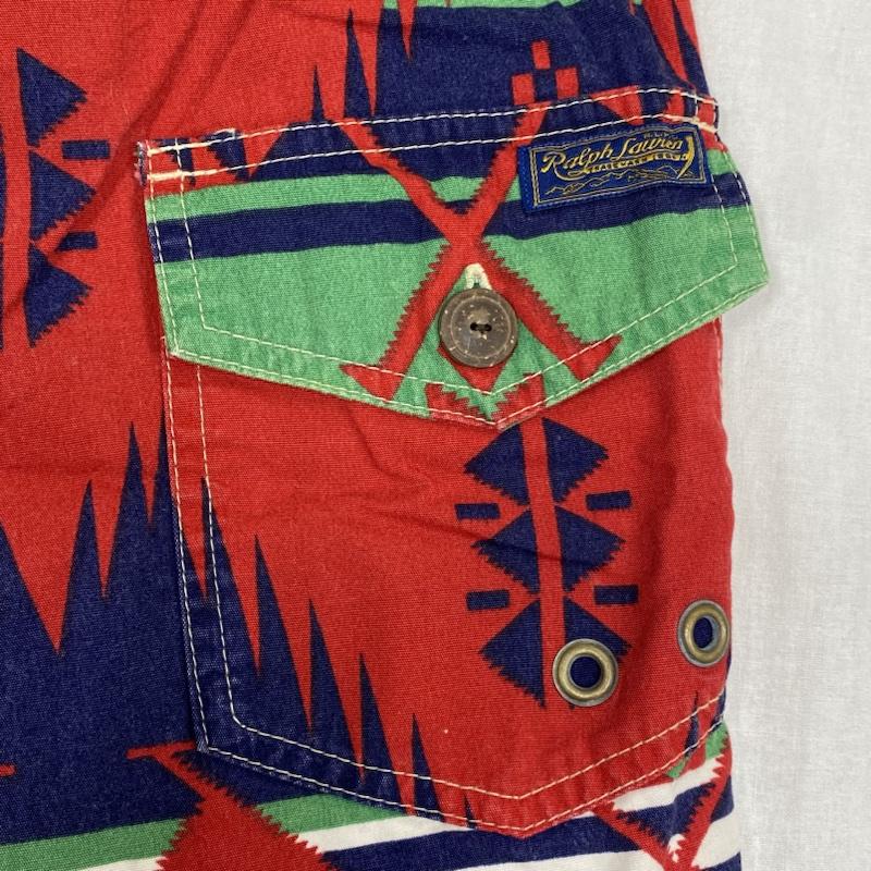 ポロバイラルフローレン Polo by RALPH LAUREN パンツ ショートパンツ オールド ハーフパンツ ネイティブ ジッパーフライ 38 総柄 X ネイティブ柄 マルチカラー / マルチカラー / multicolor メンズ USED 古着 中古 50120564