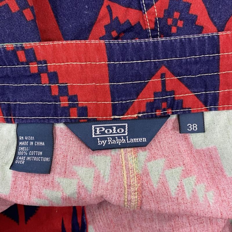 ポロバイラルフローレン Polo by RALPH LAUREN パンツ ショートパンツ オールド ハーフパンツ ネイティブ ジッパーフライ 38 総柄 X ネイティブ柄 マルチカラー / マルチカラー / multicolor メンズ USED 古着 中古 50120564