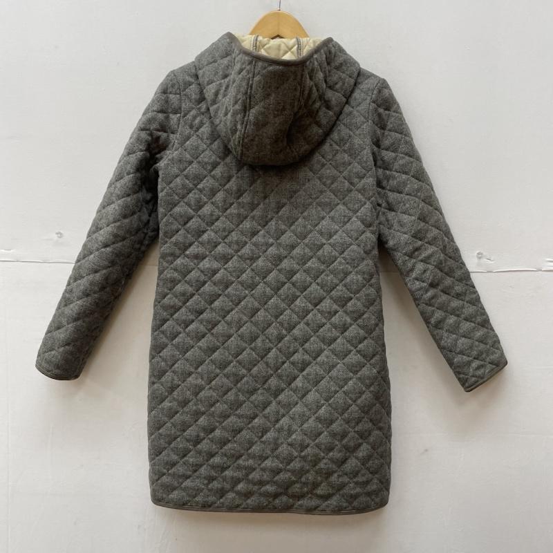 トラディショナルウェザーウェア Traditional Weatherwear ジャケット、上着 ジャンパー、ブルゾン ダイヤキルティング ロング コート フード付 ジャケット スナップボタン 34 無地 灰 / グレー / gray レディース USED 古着 中古 50120572