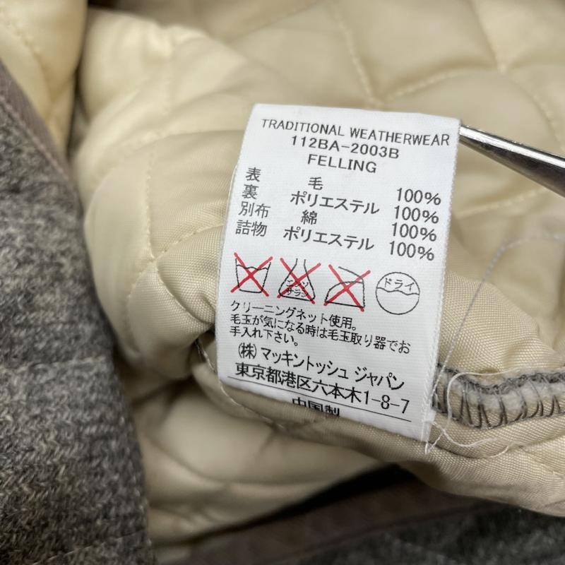 トラディショナルウェザーウェア Traditional Weatherwear ジャケット、上着 ジャンパー、ブルゾン ダイヤキルティング ロング コート フード付 ジャケット スナップボタン 34 無地 灰 / グレー / gray レディース USED 古着 中古 50120572