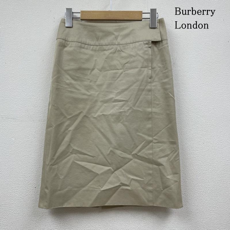 バーバリーロンドン Burberry London スカート ひざ丈スカート タイト スカート ひざ丈 ミディアム丈 無地 ジップ スリット入り FXA09-176 36 無地 ベージュ / ベージュ / beige レディース USED 古着 中古 50120653