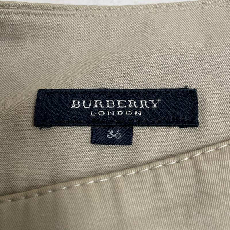 バーバリーロンドン Burberry London スカート ひざ丈スカート タイト スカート ひざ丈 ミディアム丈 無地 ジップ スリット入り FXA09-176 36 無地 ベージュ / ベージュ / beige レディース USED 古着 中古 50120653