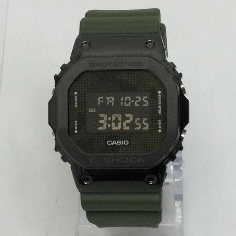 ジーショック G-SHOCK 腕時計 デジタル メタルカバード GM-5600B-3JF - 緑 / グリーン / green X 黒 / ブラック / black メンズ USED 古着 中古 50120789