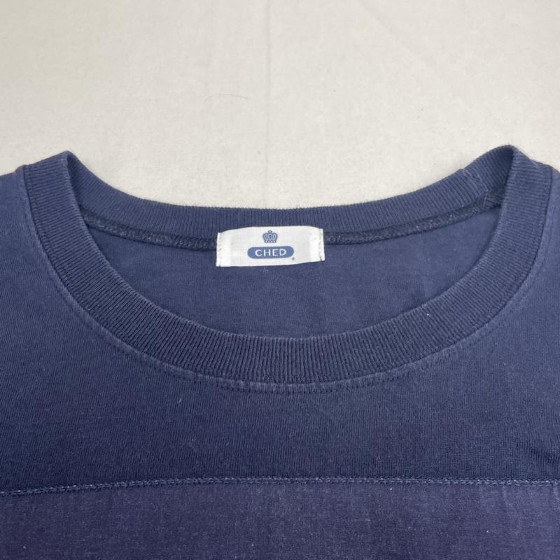 ビームスボーイ BEAMS BOY ワンピース ひざ丈スカート CHED バンダナ パッチ Tシャツ ワンピース カットソー ラウンドネック 半袖 ペイズリー柄 ペイズリー 紺 / ネイビー / navy レディース USED 古着 中古 50120819