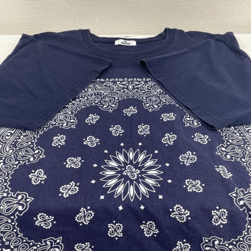 ビームスボーイ BEAMS BOY ワンピース ひざ丈スカート CHED バンダナ パッチ Tシャツ ワンピース カットソー ラウンドネック 半袖 ペイズリー柄 ペイズリー 紺 / ネイビー / navy レディース USED 古着 中古 50120819