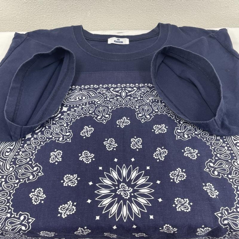 ビームスボーイ BEAMS BOY ワンピース ひざ丈スカート CHED バンダナ パッチ Tシャツ ワンピース カットソー ラウンドネック 半袖 ペイズリー柄 ペイズリー 紺 / ネイビー / navy レディース USED 古着 中古 50120819