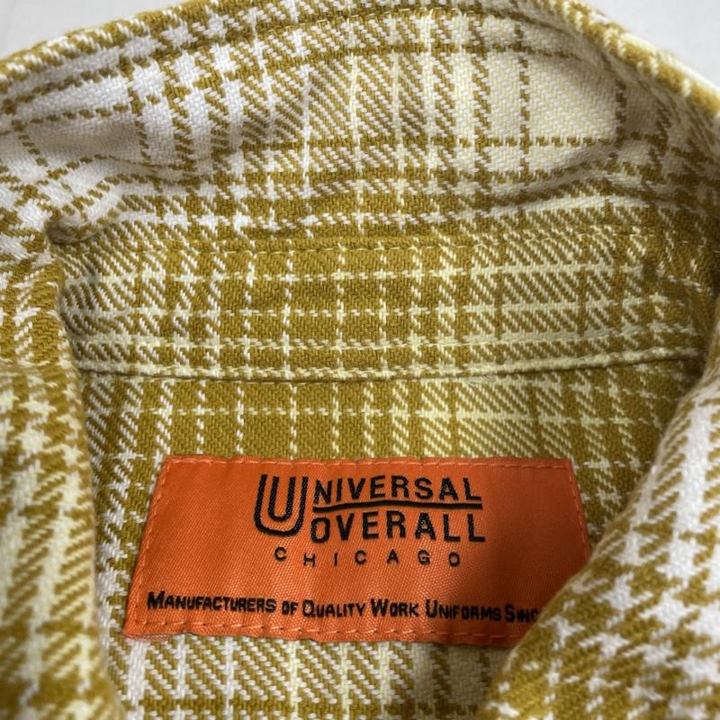 ユニバーサルオーバーオール UNIVERSAL OVERALL ワンピース ロングスカート チェック ネルシャツ 長袖 ワンピース ロング サイドスラッシュポケット チェック 黄 / イエロー / yellow レディース USED 古着 中古 50120832