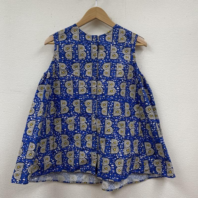 ビームスボーイ BEAMS BOY タンクトップ タンクトップ バティック柄 ノースリーブ シャツ カットソー ガラスボタン 総柄 プリント 総柄 X プリント 青 / ブルー / blue レディース USED 古着 中古 50120833