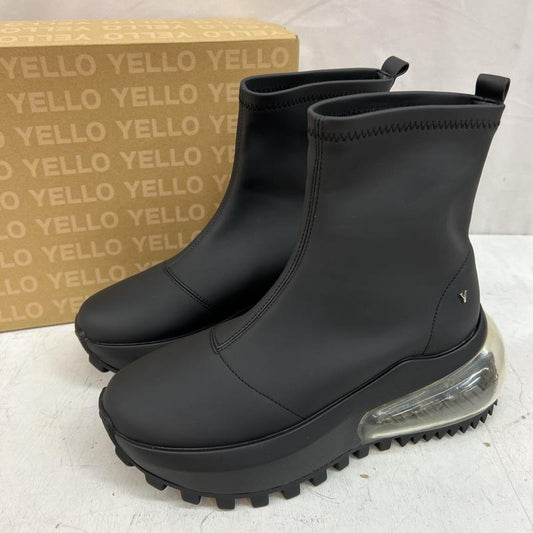 古着 USED ブーツ ショートブーツ YELLO イエロー 厚底 エアソール スニーカーブーツ 22.5cm 黒 / ブラック / black レディース USED 古着 中古 50120899