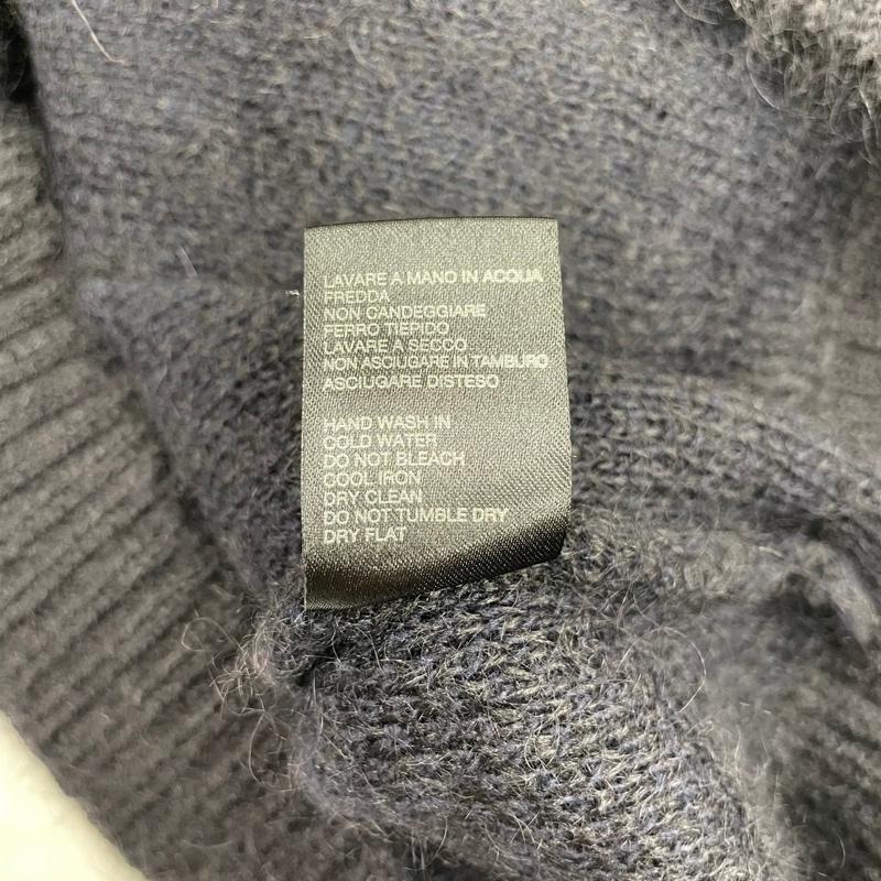 ロベルトコリーナ ROBERTO COLLINA カーディガン 長袖 MOHAIR CARDIGAN SWEATER モヘア ニット 48 黒 / ブラック / black X 紺 / ネイビー / navy メンズ USED 古着 中古 50120914
