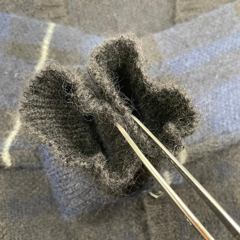ロベルトコリーナ ROBERTO COLLINA カーディガン 長袖 MOHAIR CARDIGAN SWEATER モヘア ニット 48 黒 / ブラック / black X 紺 / ネイビー / navy メンズ USED 古着 中古 50120914