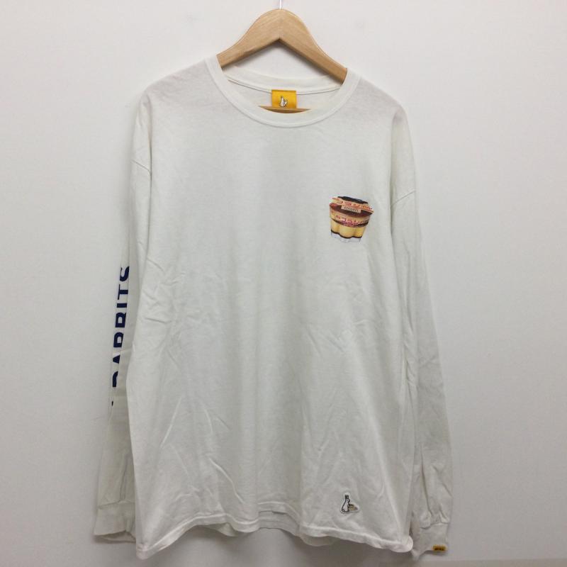 エフアールツー FR2 Tシャツ 長袖 フラン プッチンプリン柄 ロンT 長袖 - 白 / ホワイト / white メンズ USED 古着 中古 50120927