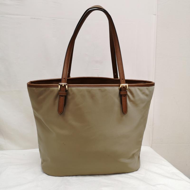 マイケルコース MICHAEL KORS ハンドバッグ ハンドバッグ ナイロン レザー ハンドバッグ ショルダー バッグ 35H5GJ2T2C - ベージュ / ベージュ / beige X 茶 / ブラウン / brown レディース USED 古着 中古 50121071