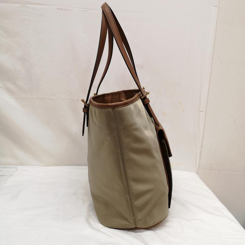 マイケルコース MICHAEL KORS ハンドバッグ ハンドバッグ ナイロン レザー ハンドバッグ ショルダー バッグ 35H5GJ2T2C - ベージュ / ベージュ / beige X 茶 / ブラウン / brown レディース USED 古着 中古 50121071