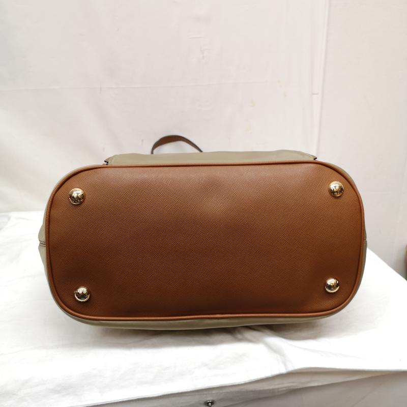 マイケルコース MICHAEL KORS ハンドバッグ ハンドバッグ ナイロン レザー ハンドバッグ ショルダー バッグ 35H5GJ2T2C - ベージュ / ベージュ / beige X 茶 / ブラウン / brown レディース USED 古着 中古 50121071