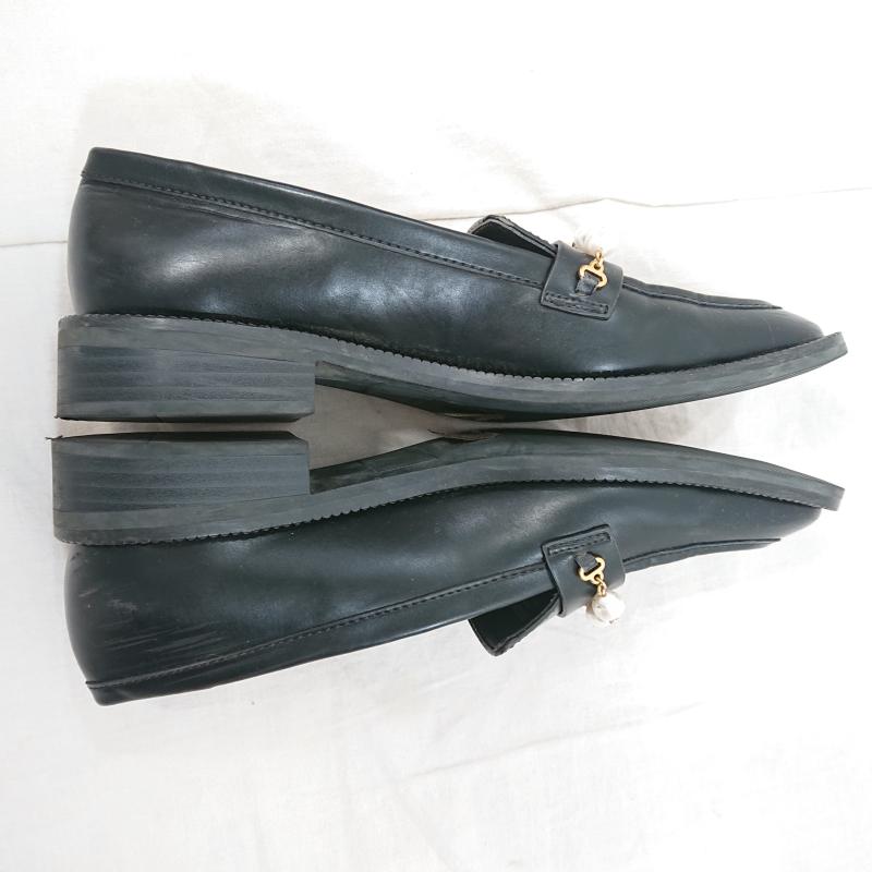 チャールズアンドキース charles&keith ローファー ローファー CHARLES＆KEITH チャールズアンドキース ビーズド ペニーローファー Beaded Penny Loafers - 無地 黒 / ブラック / black レディース USED 古着 中古 50121094