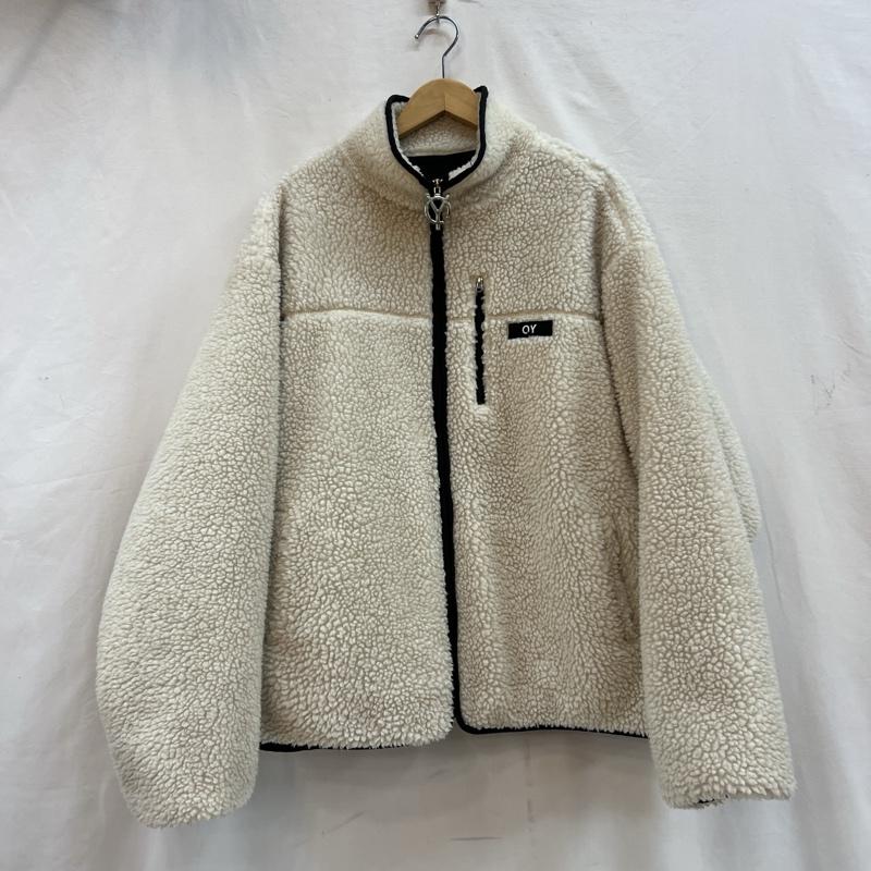 古着 USED ジャケット、上着 ジャンパー、ブルゾン OY オーワイ バックロゴ ボア フリースジャケット - 白 / ホワイト / white メンズ USED 古着 中古 50121157